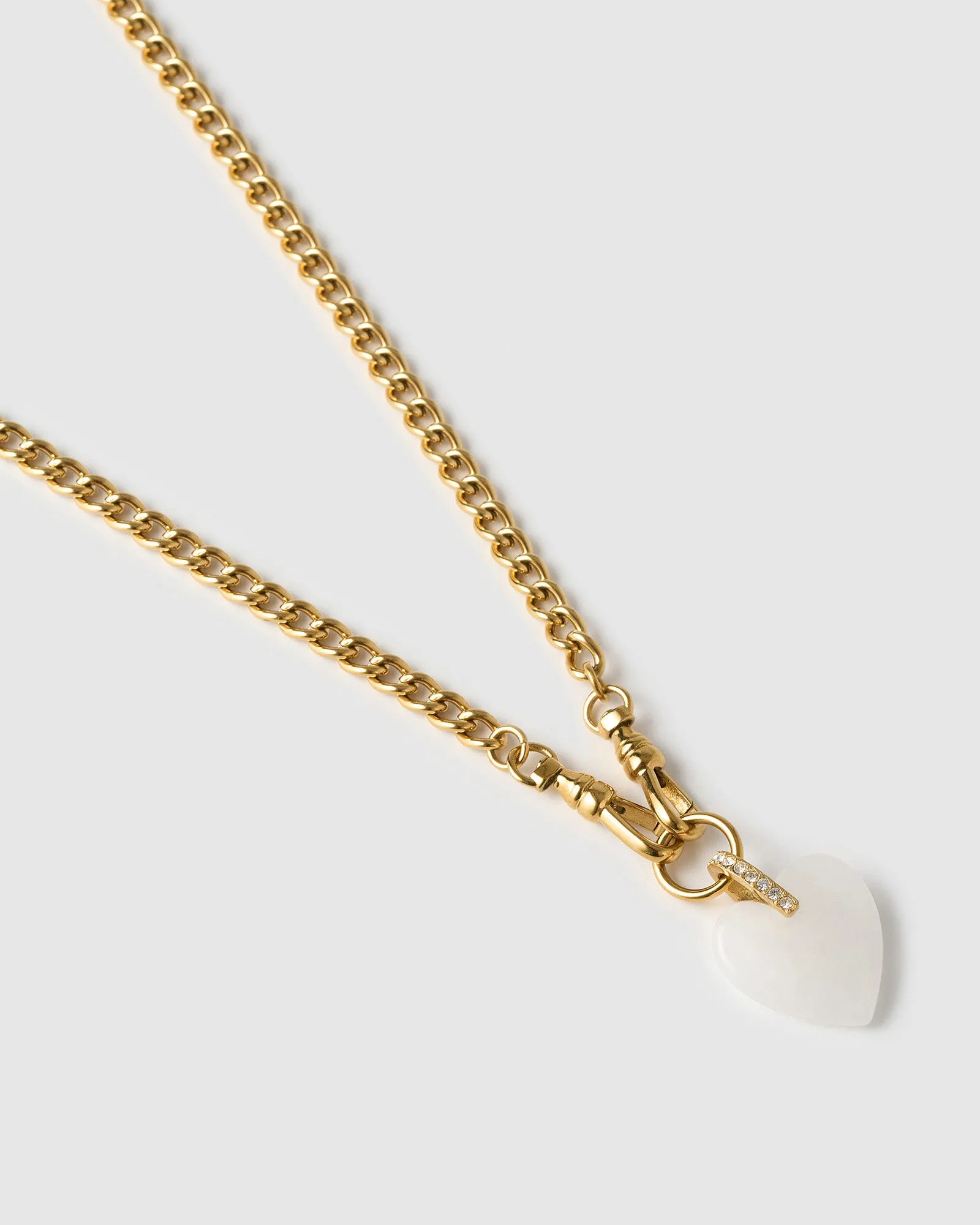 Violet Heart Necklace - White Agate sold by Arms Of Eve product image thumbnail 4