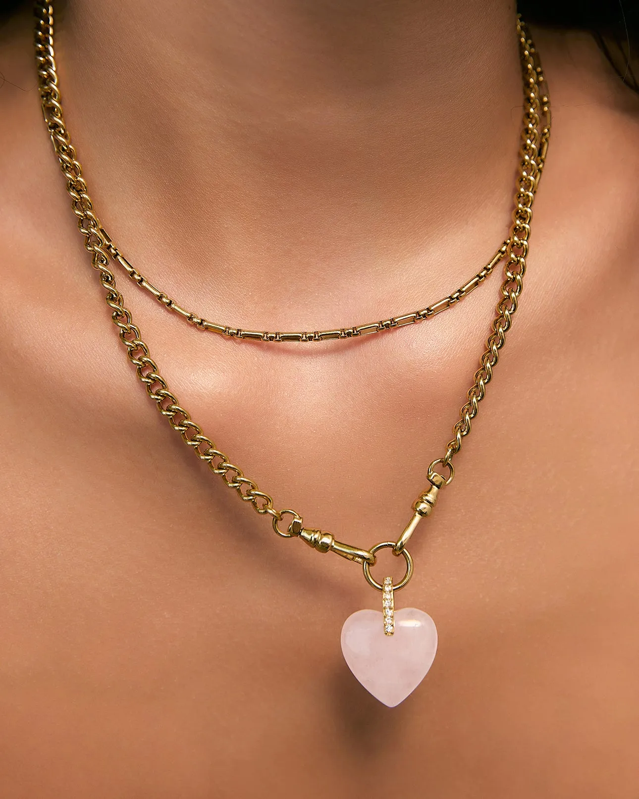 Violet Heart Necklace - Rose Quartz sold by Arms Of Eve product image thumbnail 4