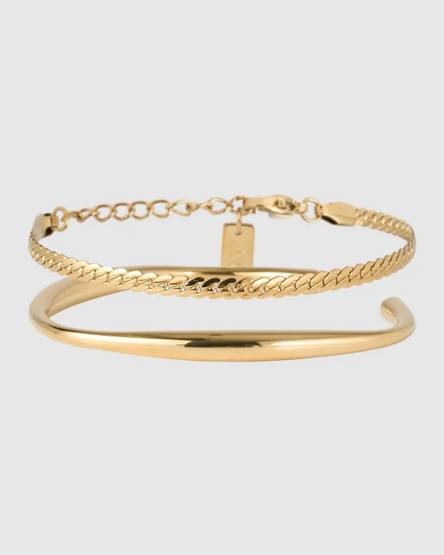 Monique Bracelet Stack - Gold made by Arms Of Eve