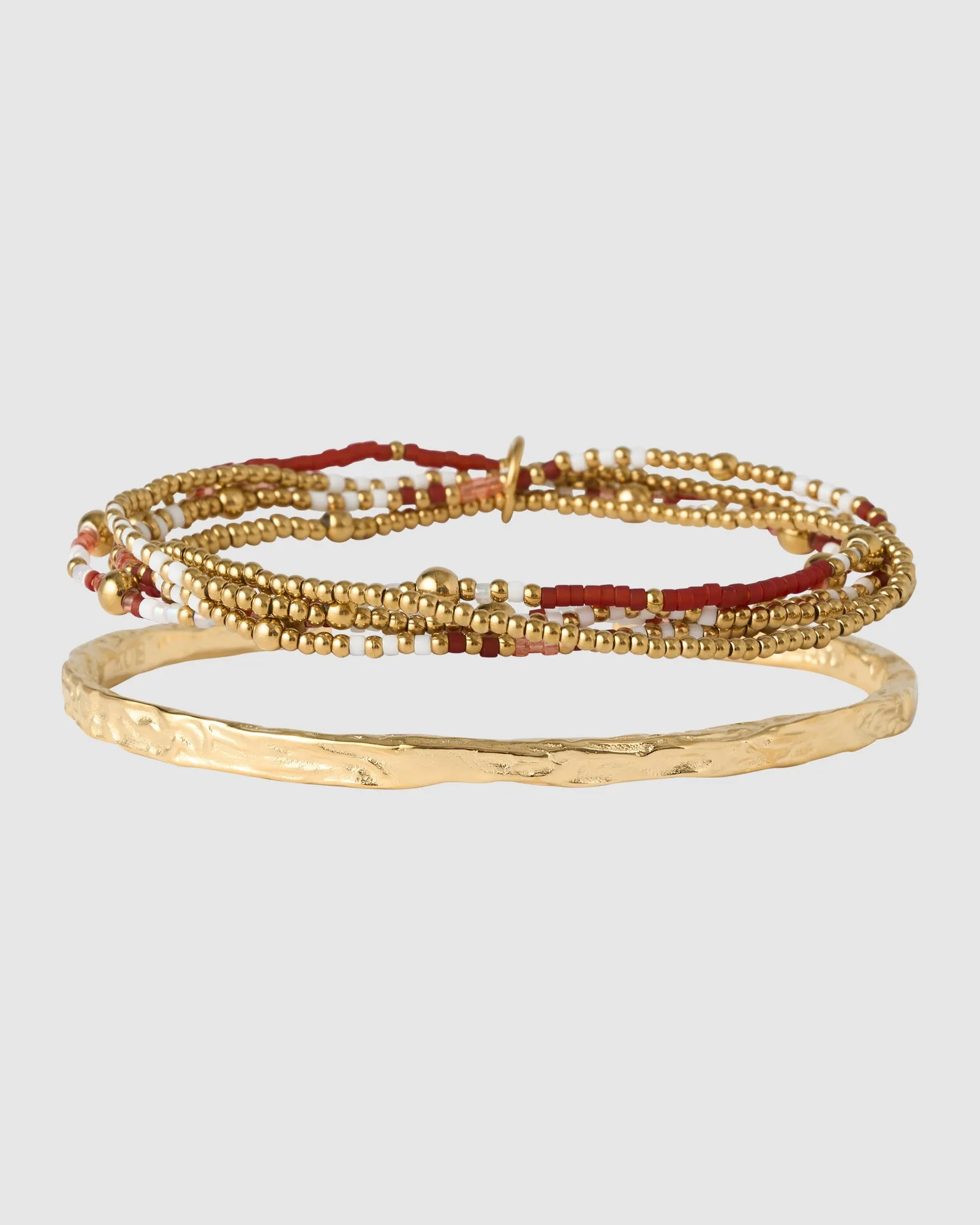 Henne Bracelet Stack - Burgundy sold by Arms Of Eve