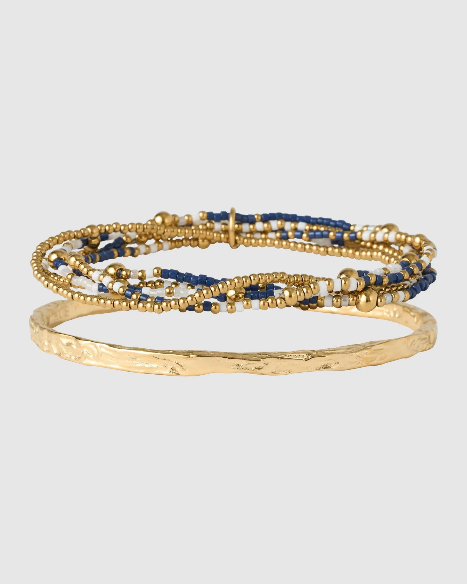 Henne Bracelet Stack - Navy sold by Arms Of Eve