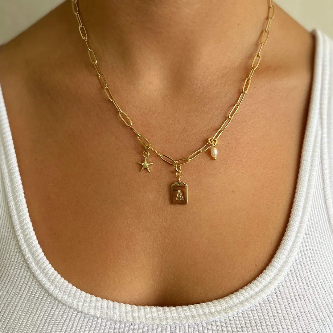 Letter Tag Charm sold by Arms Of Eve