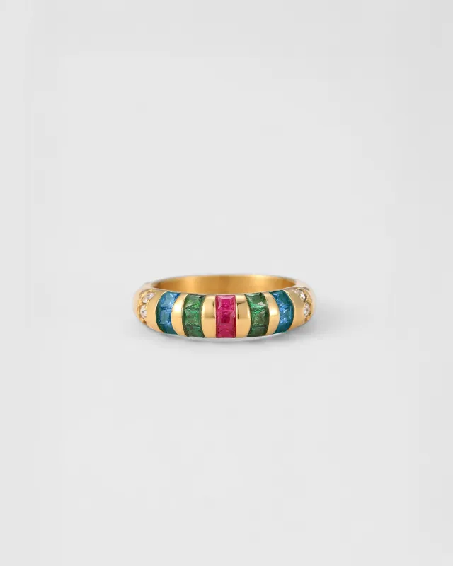 Hallie Gold Ring - Multi made by Arms Of Eve