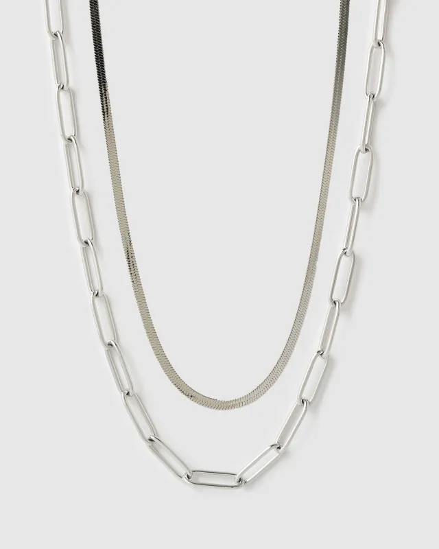 Essential Necklace Stack - Silver made by Arms Of Eve