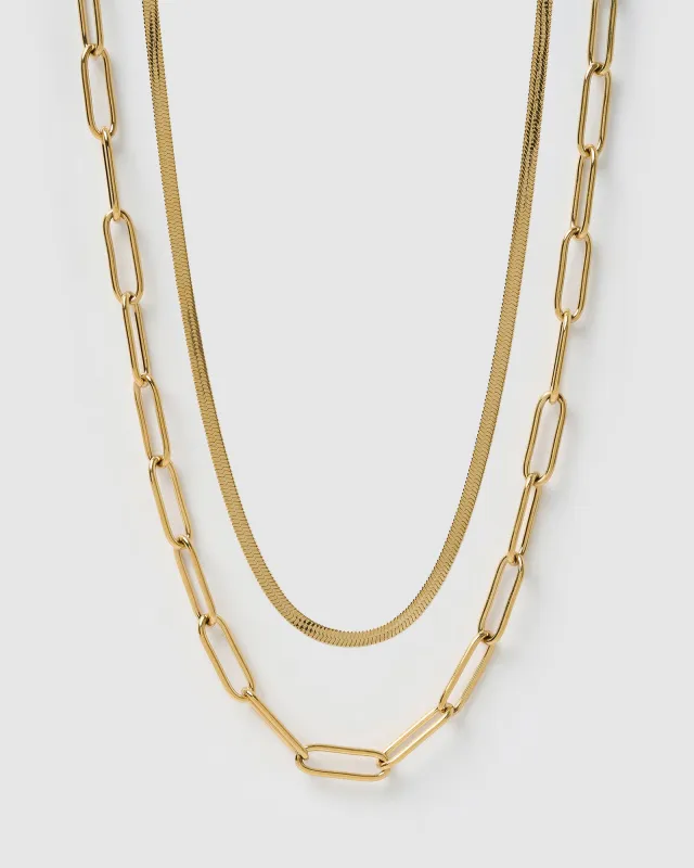 Essential Necklace Stack - Gold made by Arms Of Eve