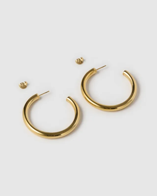 Chlo Gold Hoop Earrings made by Arms Of Eve