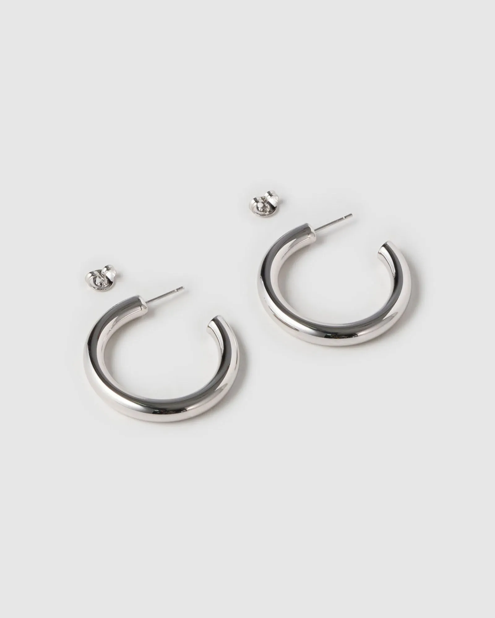 Chlo Silver Hoop Earrings sold by Arms Of Eve product image thumbnail 3