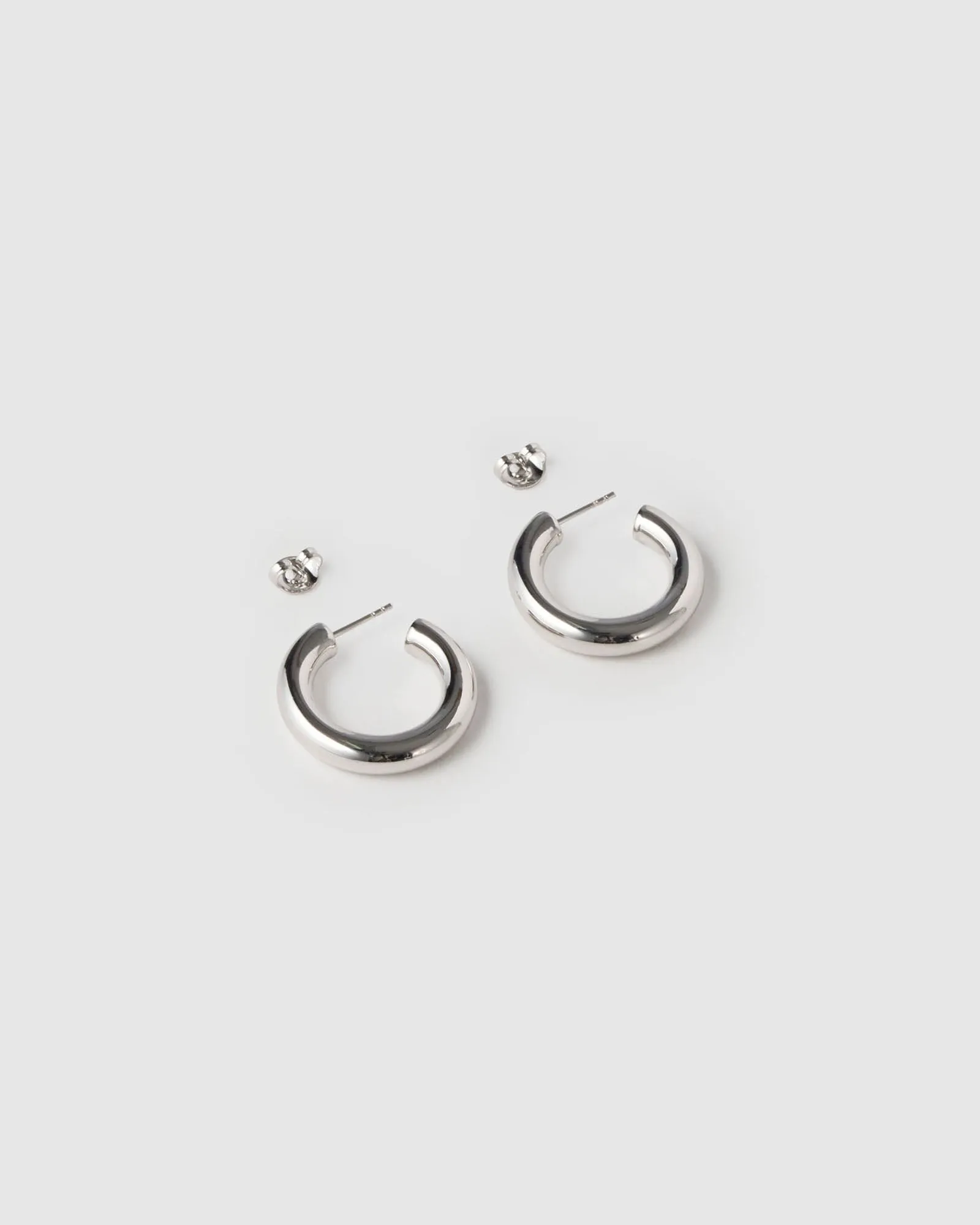 Chlo Silver Hoop Earrings sold by Arms Of Eve product image thumbnail 4