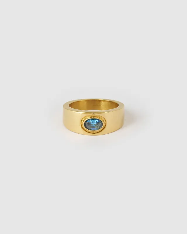 Neve Gold Ring - Sapphire made by Arms Of Eve