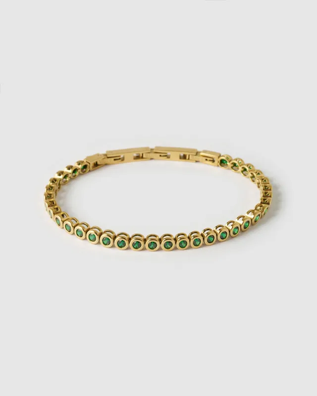 Winona Gold Bracelet - Emerald made by Arms Of Eve