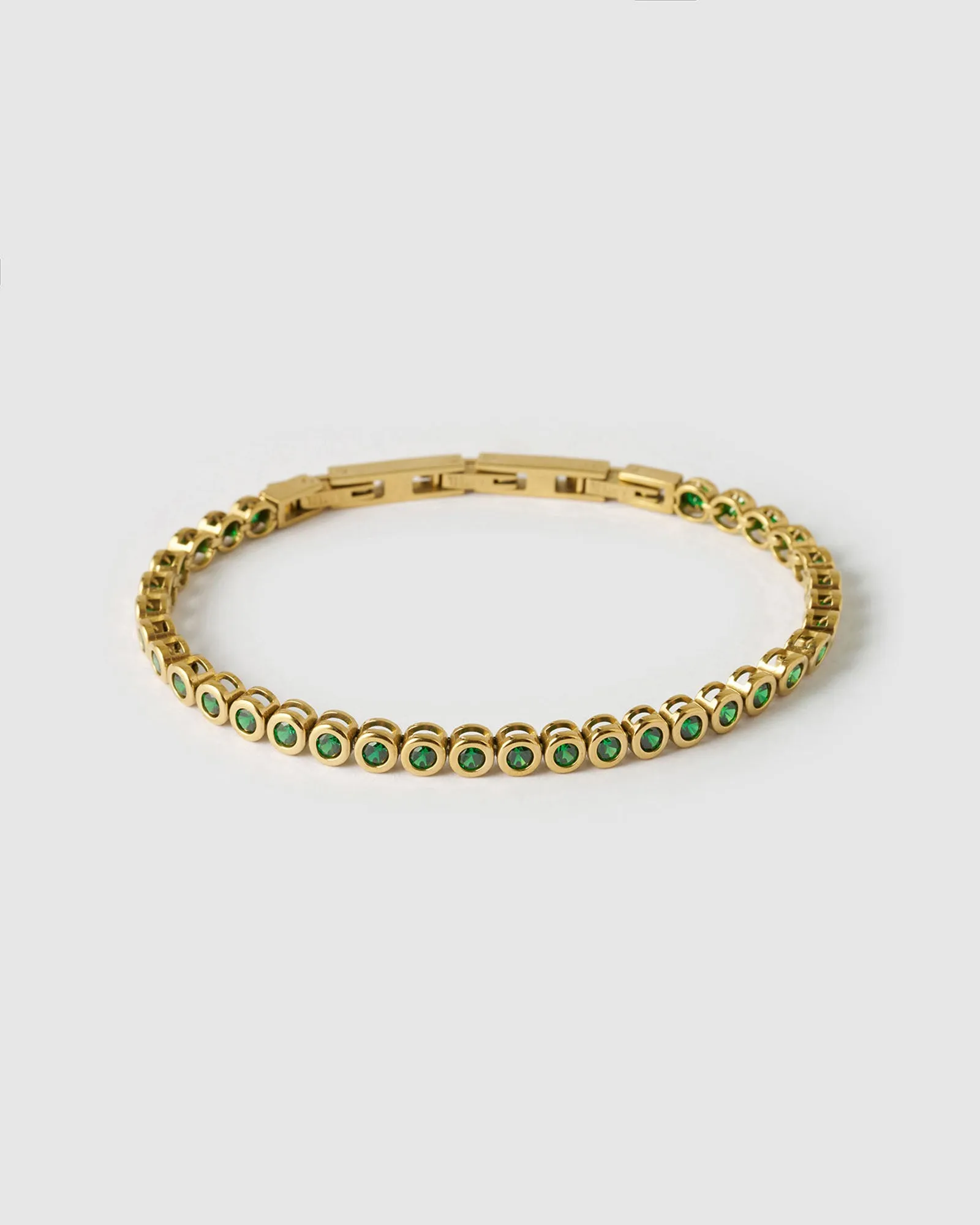 Winona Gold Bracelet - Emerald sold by Arms Of Eve