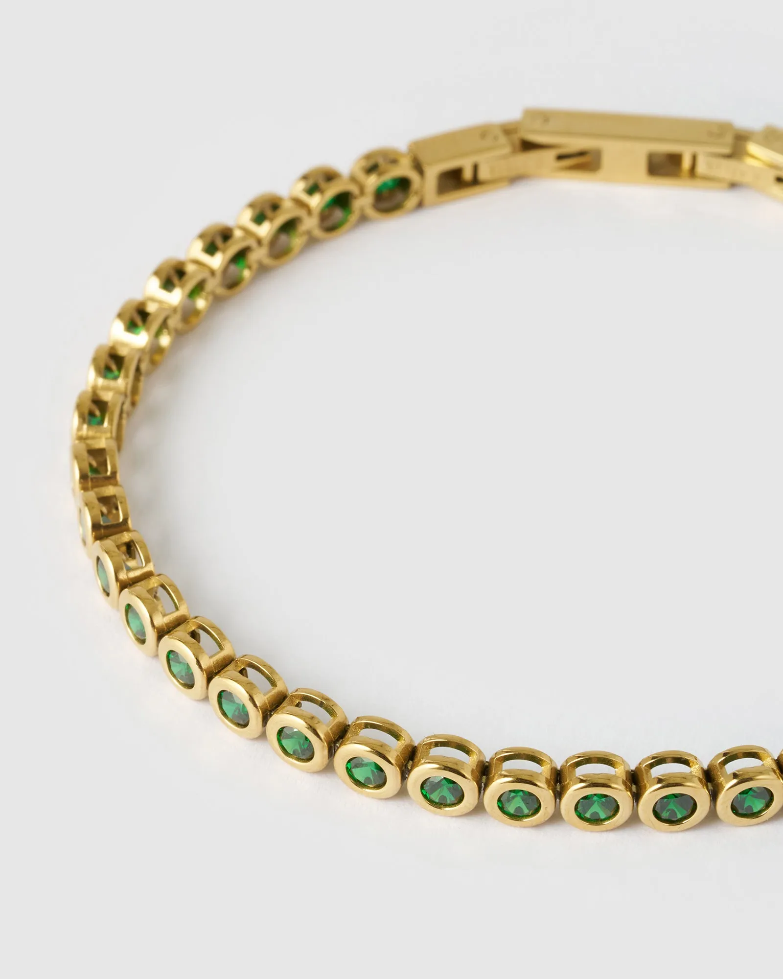 Winona Gold Bracelet - Emerald sold by Arms Of Eve product image thumbnail 4