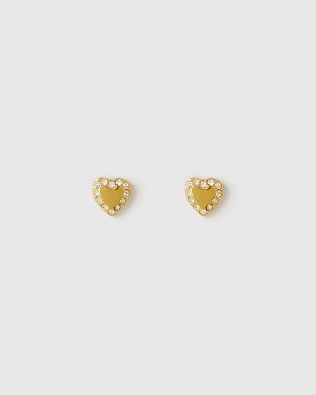 Rosie Heart Stud Earrings made by Arms Of Eve