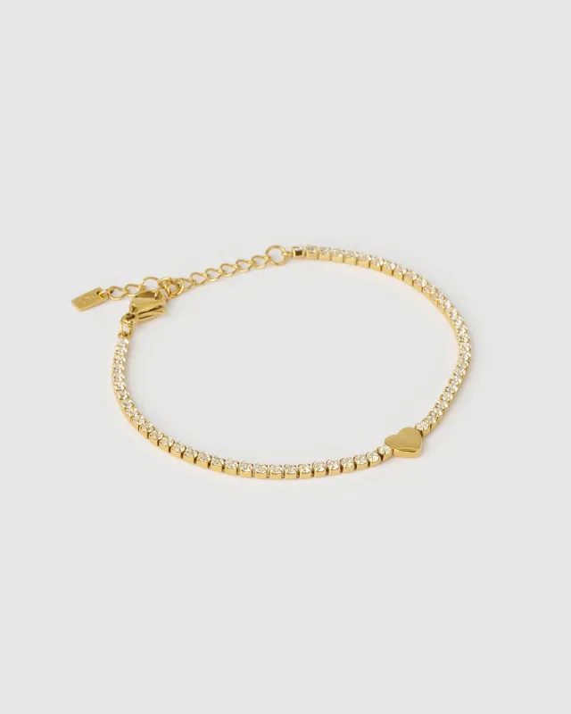 Heart Tennis Bracelet made by Arms Of Eve