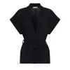Sardinia Wrap Top - Liquorice sold by Arms Of Eve