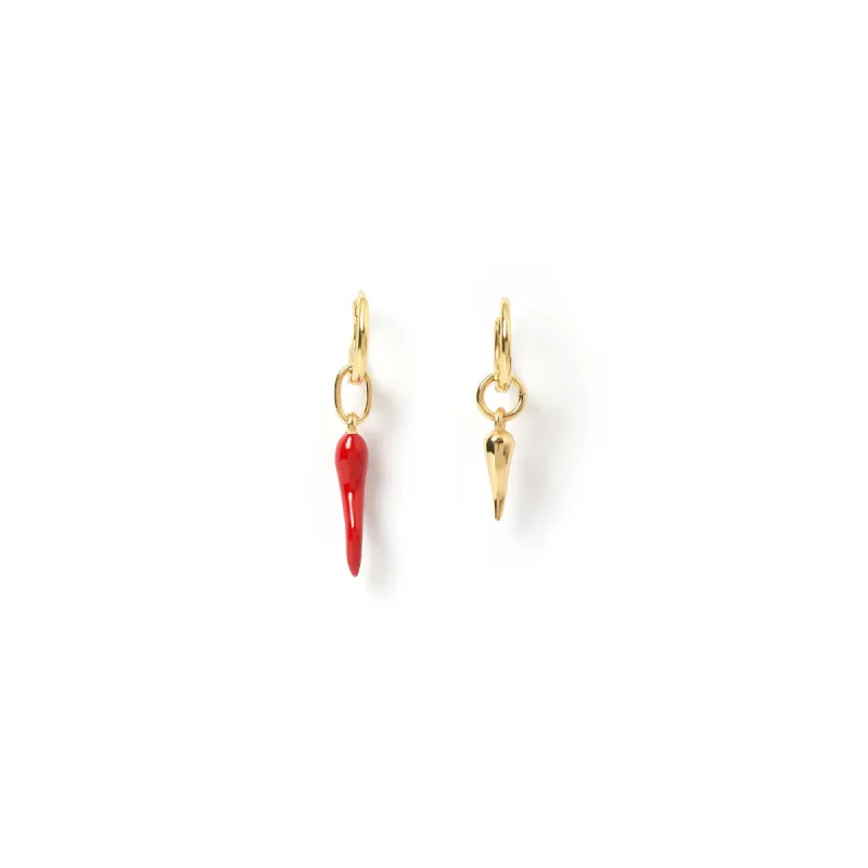 Double Cornicello Single Earring Stack sold by Arms Of Eve