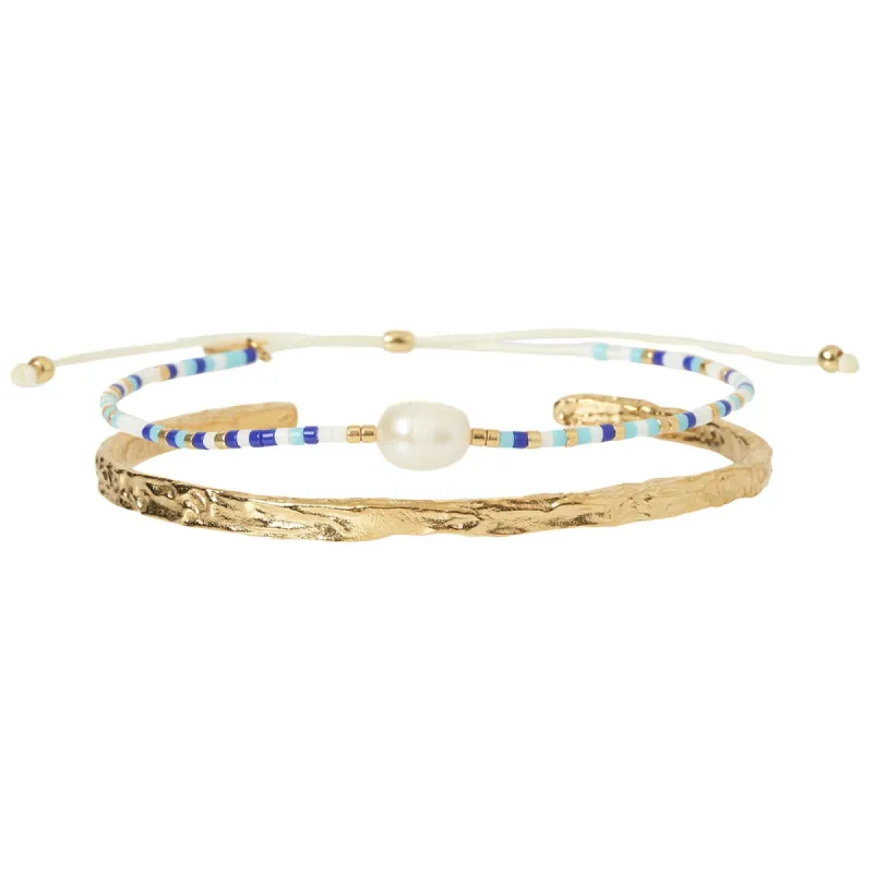 Summer Bracelet Stack - Blue sold by Arms Of Eve