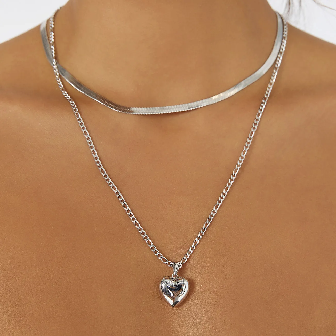 Lovebird Necklace Stack - Silver sold by Arms Of Eve product image thumbnail 2