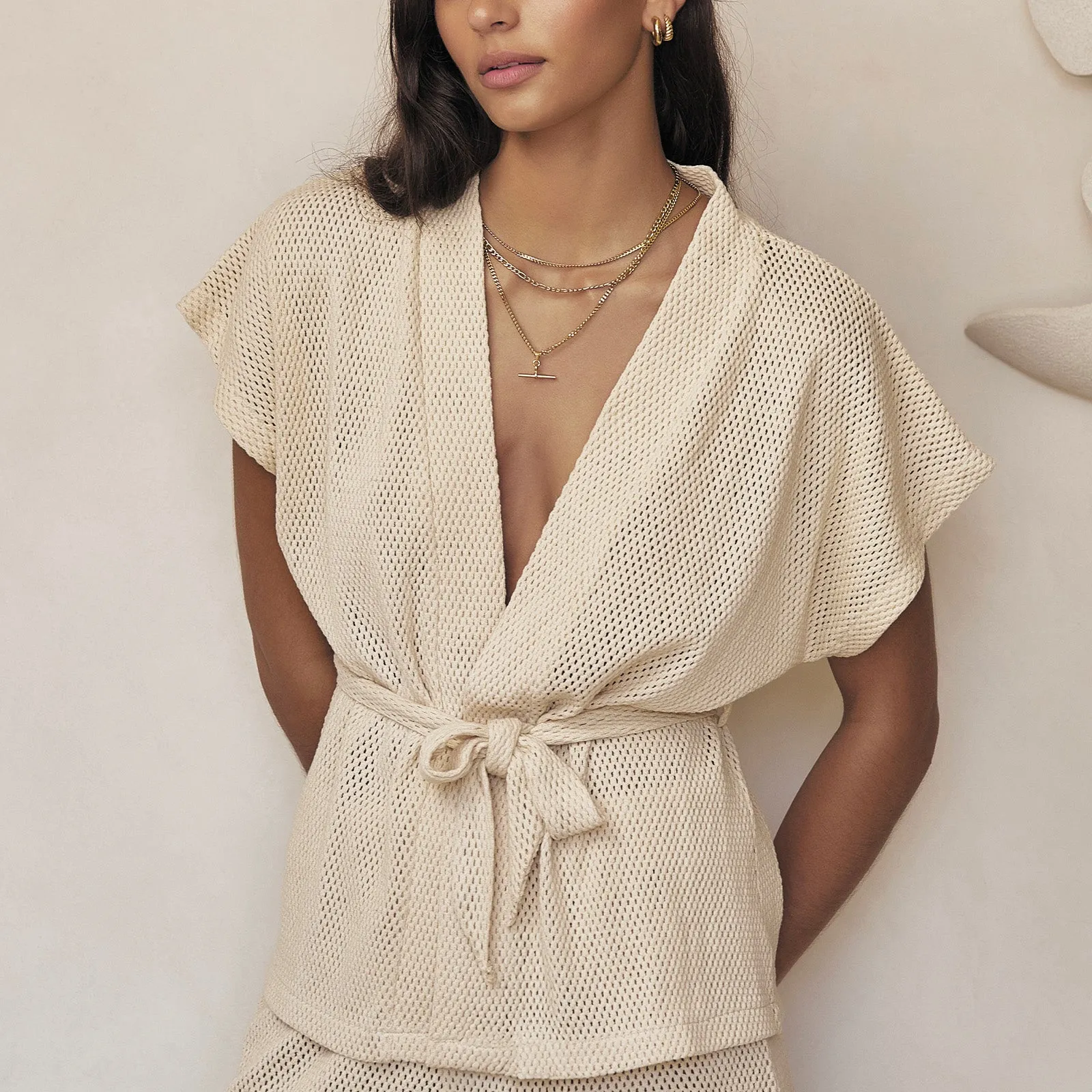 Sardinia Wrap Top - Coconut sold by Arms Of Eve