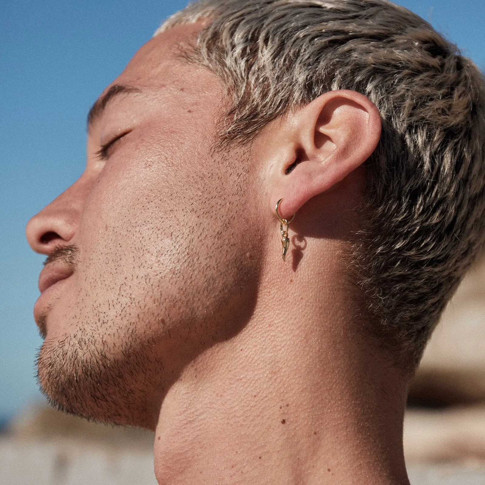 Cornicello Gold Single Charm Earring - Small sold by Arms Of Eve product image thumbnail 5