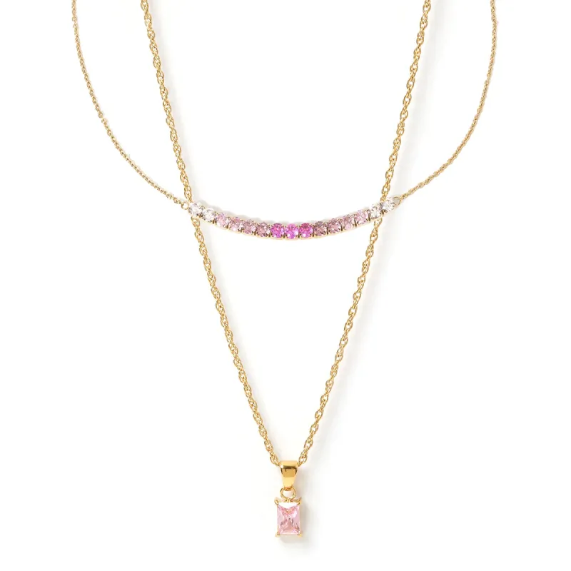 Ombre Necklace Stack - Rose sold by Arms Of Eve