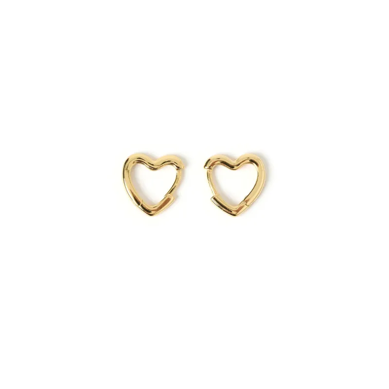 Sweetheart Gold Earrings - Small sold by Arms Of Eve