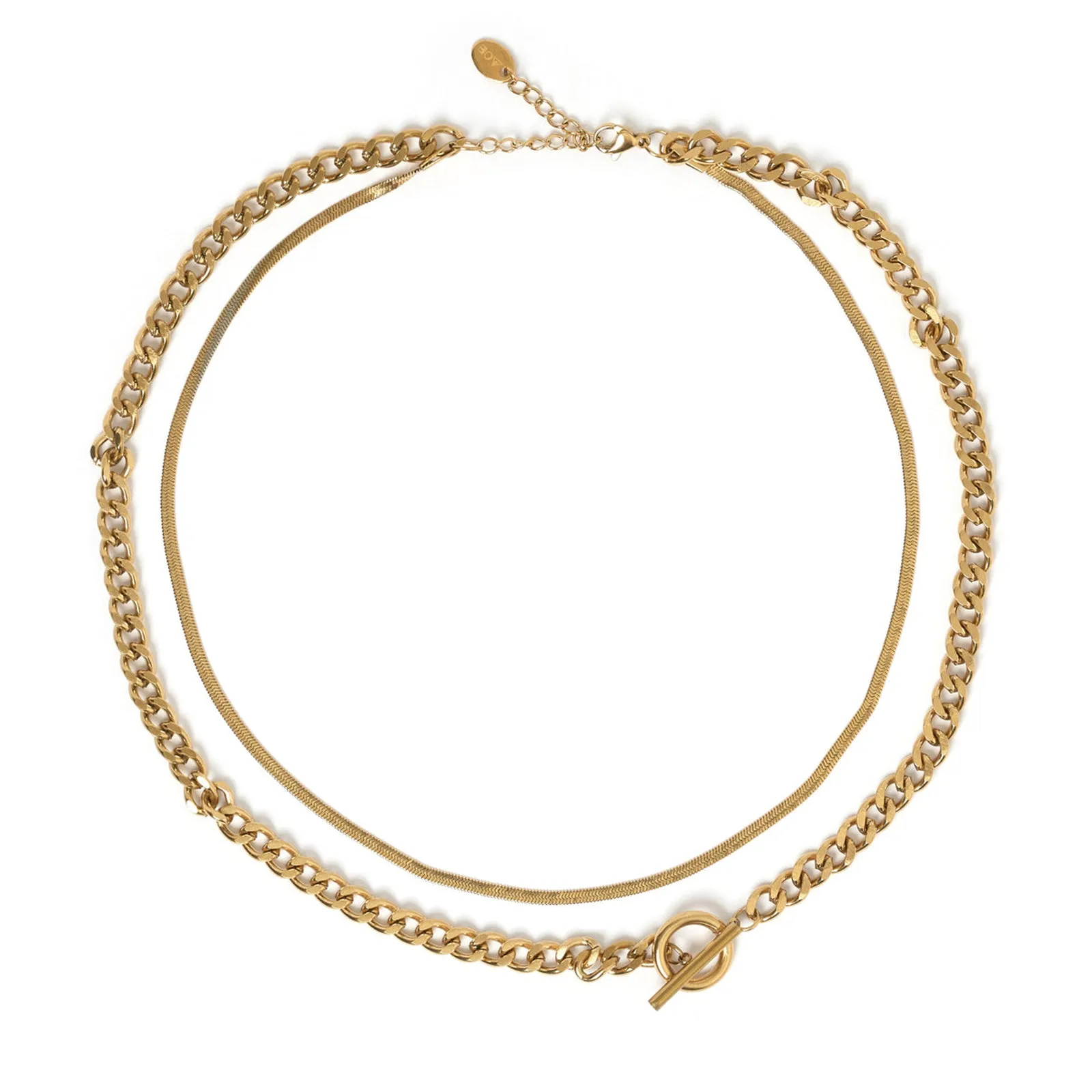 Dolce Double Stack Gold Necklace sold by Arms Of Eve