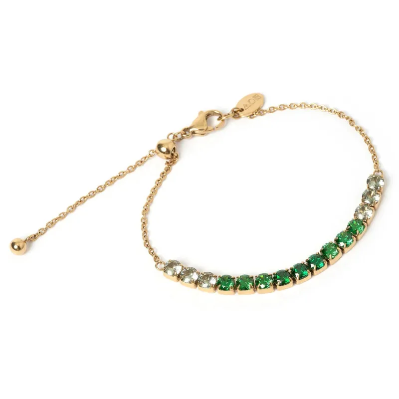 Zalia Gold Bracelet - Emerald sold by Arms Of Eve