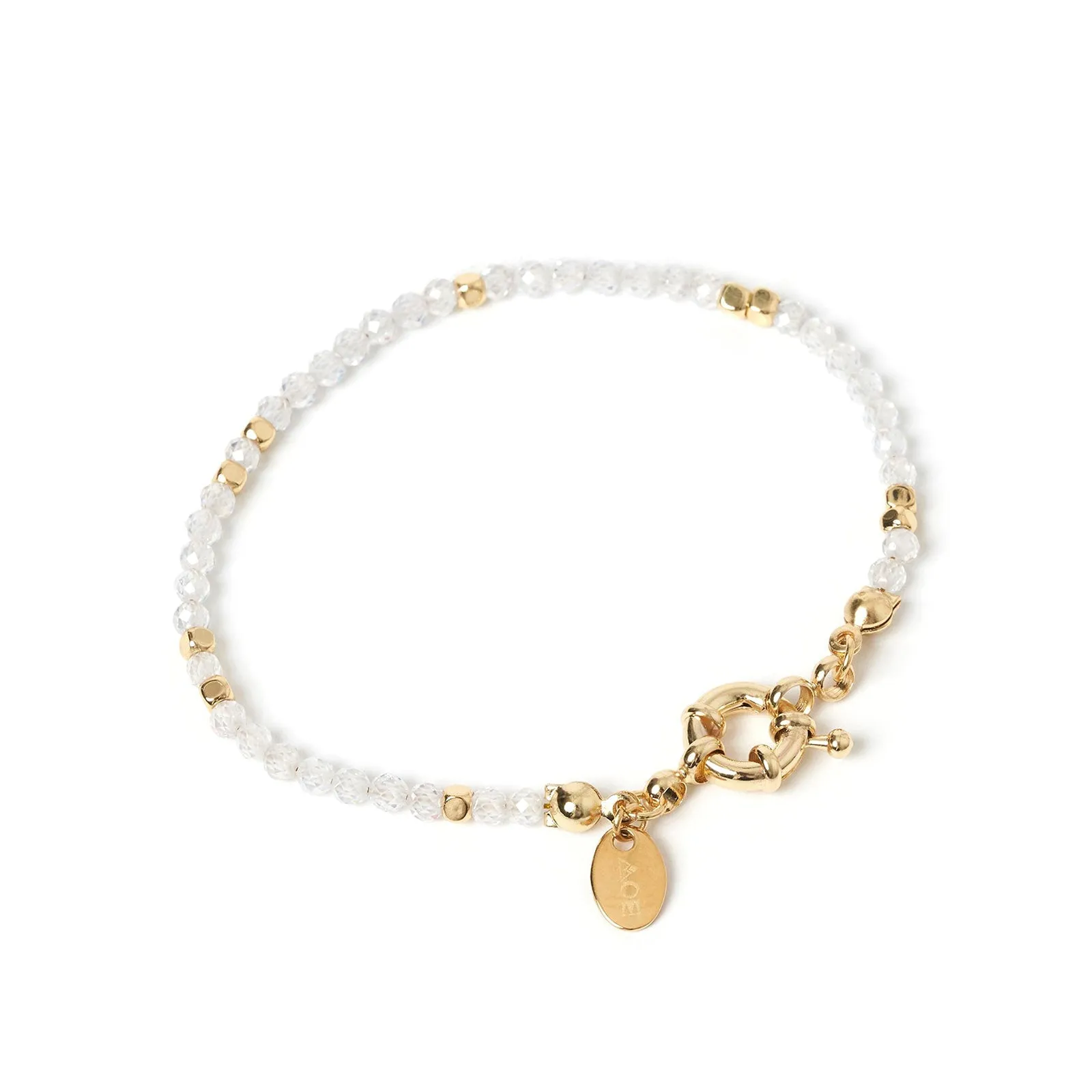 Vienna Gemstone Bracelet - Clear Quartz sold by Arms Of Eve