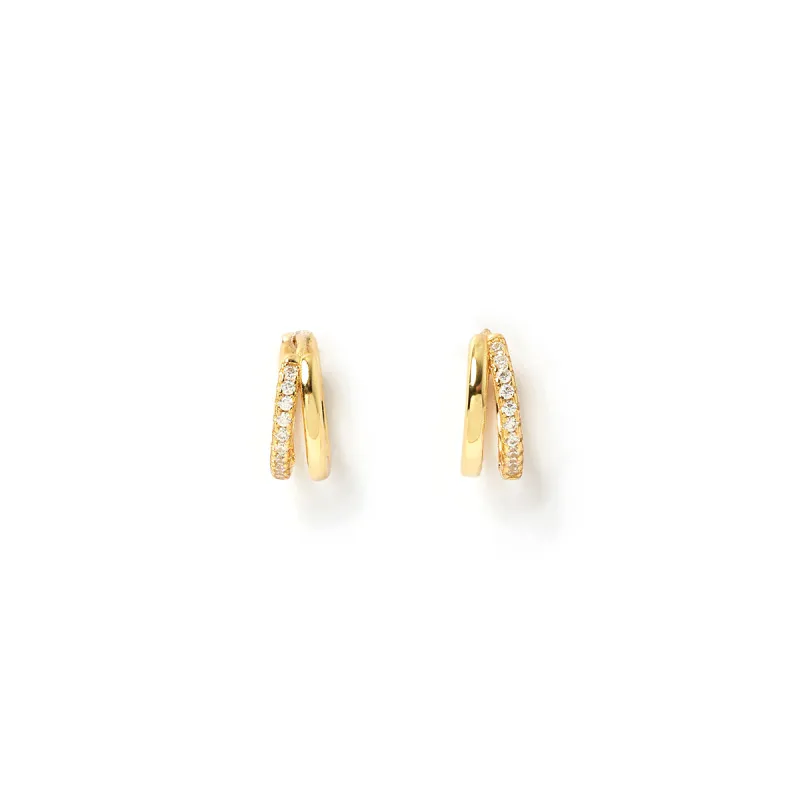 Winnie Gold Huggie Earrings sold by Arms Of Eve