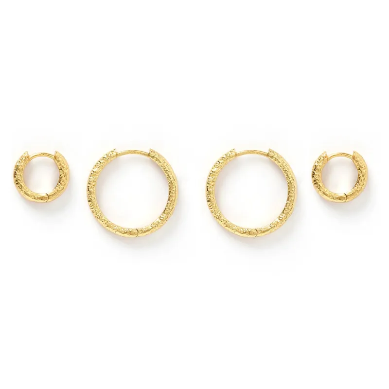 Little Hoop Earring Stack - Gold sold by Arms Of Eve