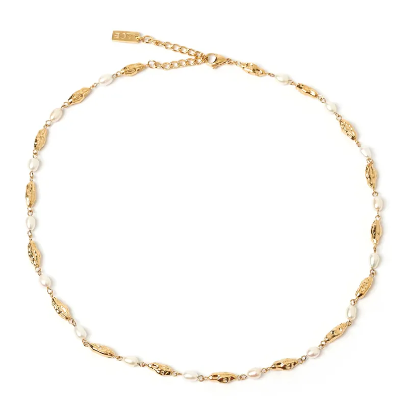Mimi Pearl and Gold Necklace sold by Arms Of Eve