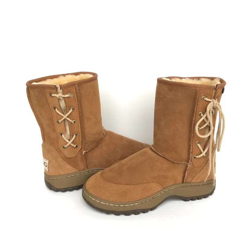 CLEARANCE OUTDOOR SHORT LACE UP BOOTS CHESTNUT - AU WOMEN'S 10 | MEN'S 9 sold by Australian Ugg Boots