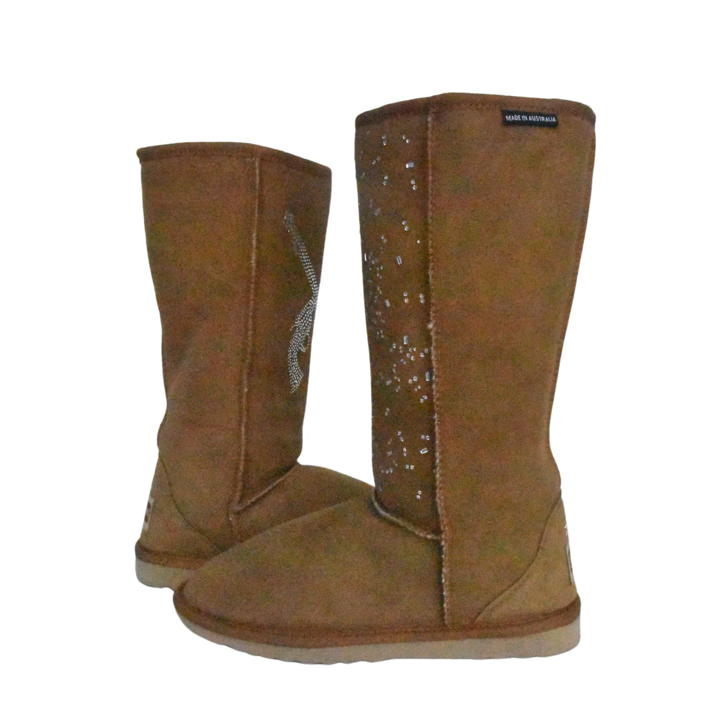 CLEARANCE CLASSIC TALL BOOTS CHESTNUT (with Swarovski glitter design) - AU WOMEN'S 7 | MEN'S 6 sold by Australian Ugg Boots product image thumbnail 3