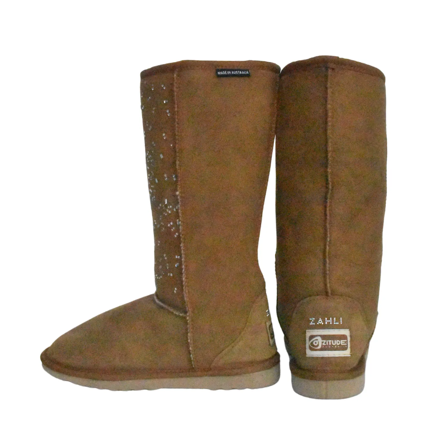 CLEARANCE CLASSIC TALL BOOTS CHESTNUT (with Swarovski glitter design) - AU WOMEN'S 7 | MEN'S 6 sold by Australian Ugg Boots product image thumbnail 2