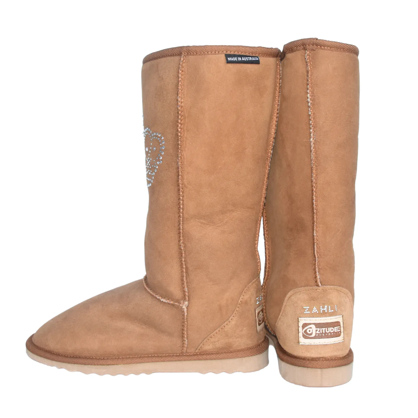 CLEARANCE CLASSIC TALL BOOTS CHESTNUT (with butterfly/crown Swarovski design) - AU WOMEN'S 7 | MEN'S 6 sold by Australian Ugg Boots product image thumbnail 2