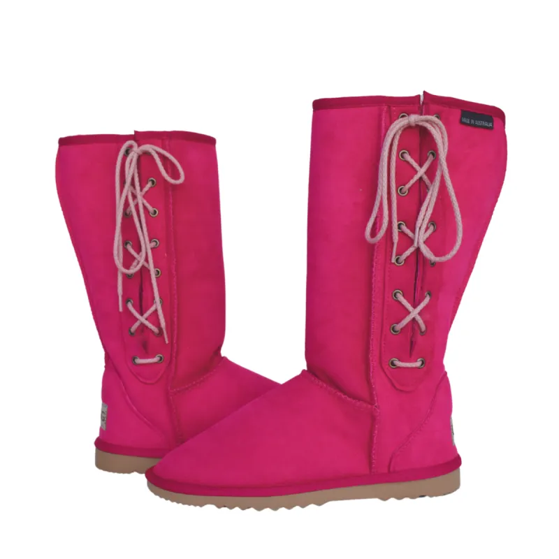 CLEARANCE LACE UP TALL BRIGHT ROSE - AU WOMEN'S 8 | MEN'S 7 sold by Australian Ugg Boots