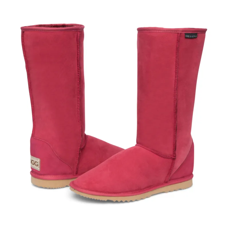 CLEARANCE CLASSIC TALL BOOTS BURGUNDY - AU WOMEN'S 9 | MEN'S 8 sold by Australian Ugg Boots