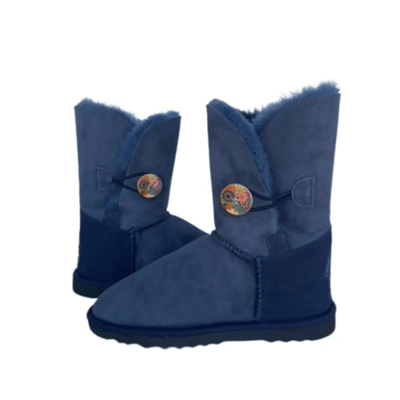 CLEARANCE BELLA FLORAL BOOTS NAVY - AU WOMEN'S 5 | MEN'S 6 sold by Australian Ugg Boots