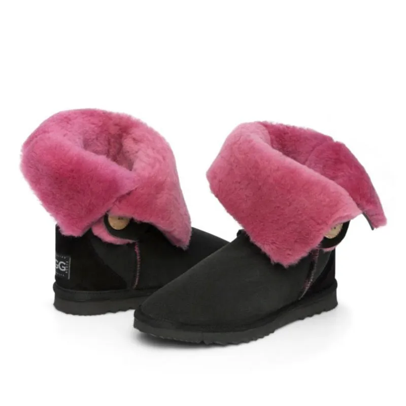 CLEARANCE BENTLEY WAVE BOOTS BLACK CHERRY - AU WOMEN'S 7 sold by Australian Ugg Boots