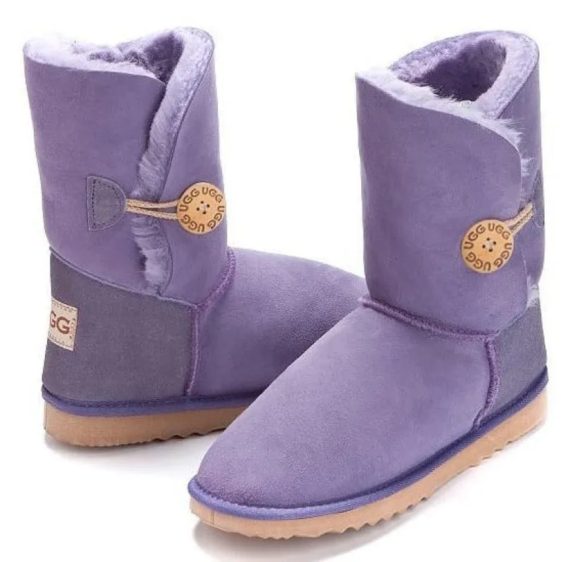 CLEARANCE BELLA BUTTON BOOTS LILAC - AU WOMEN'S 7 | MEN'S 6 sold by Australian Ugg Boots