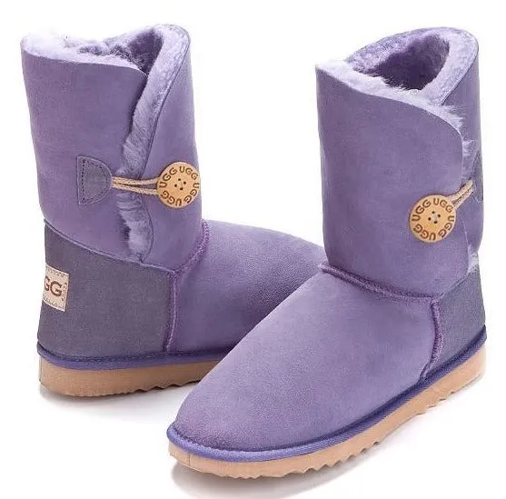 CLEARANCE BELLA BUTTON BOOTS LILAC - AU WOMEN'S 7 | MEN'S 6 sold by Australian Ugg Boots