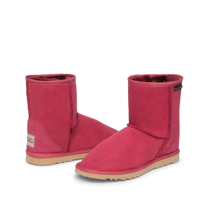 CLEARANCE CLASSIC SHORT BOOTS BURGUNDY - Women's AU8/Men's AU7 sold by Australian Ugg Boots