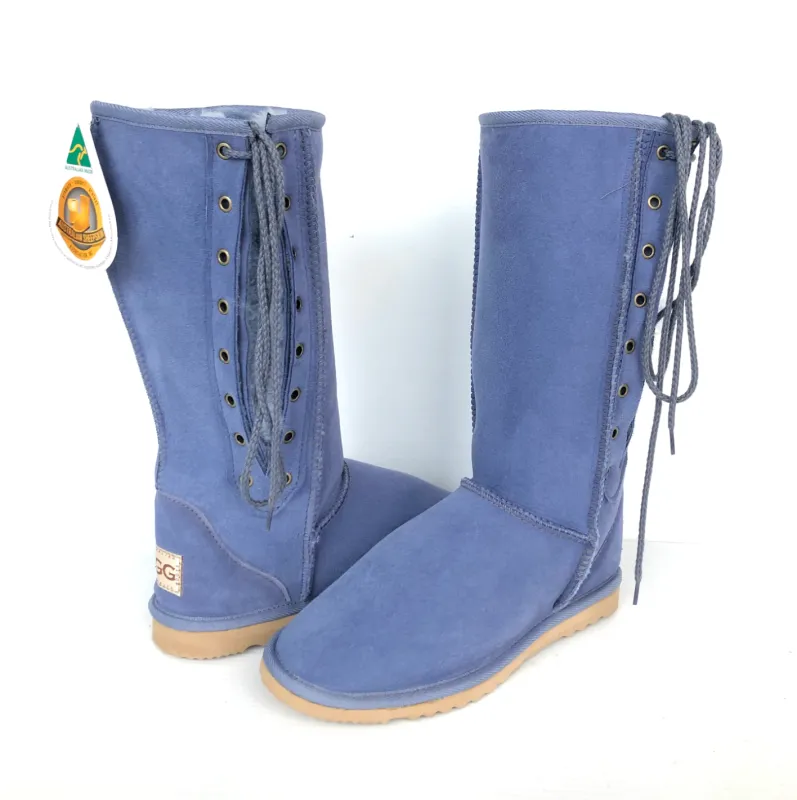 CLEARANCE LACE UP TALL DENIM BLUE - AU WOMEN'S 5 | MEN'S 4 sold by Australian Ugg Boots