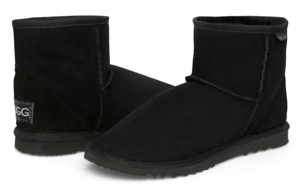 CLEARANCE ULTRA SHORT BOOTS BLACK - AU WOMEN'S 7 | MEN'S 6 sold by Australian Ugg Boots