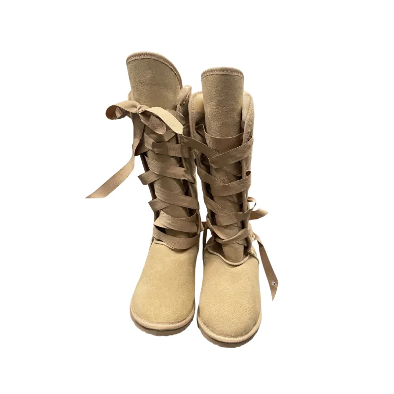 CLEARANCE DANCE TALL BOOTS SAND with Swarovski crystals - AU WOMEN'S 7 | MEN'S 6 sold by Australian Ugg Boots