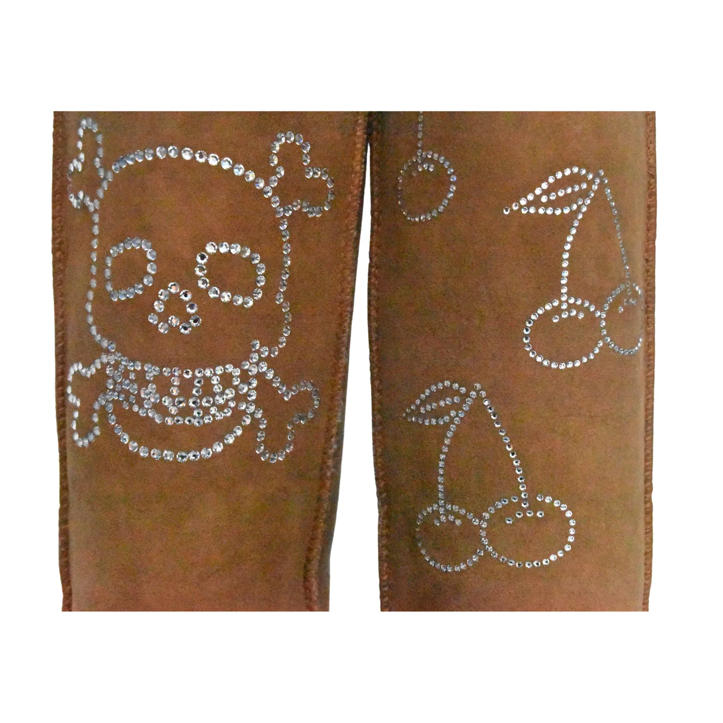 CLEARANCE CLASSIC TALL BOOTS CHESTNUT (with Swarovski skull/cherry design) - AU WOMEN'S 7 | MEN'S 6 sold by Australian Ugg Boots product image thumbnail 3
