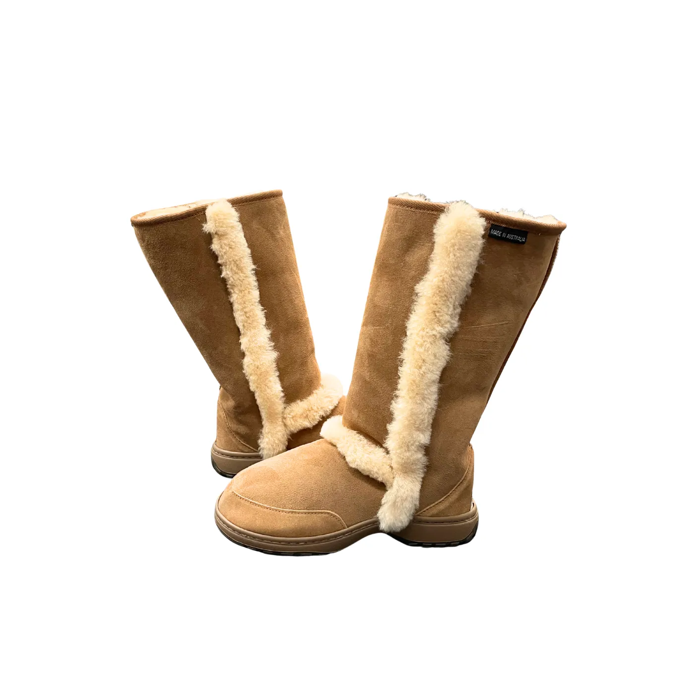 CLEARANCE OUTDOOR MOONLIGHT TALL BOOTS CHESTNUT WITH TRIM - AU WOMEN'S 11 | MEN'S AU10 sold by Australian Ugg Boots