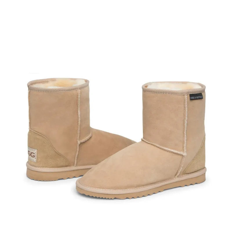CLEARANCE CLASSIC SHORT BOOTS SAND LARGE SIZE - MEN'S AU13 made by Australian Ugg Boots