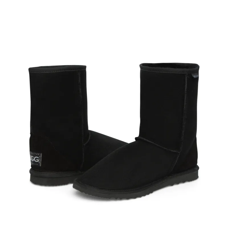 CLEARANCE SHORT DELUXE BOOTS BLACK - AU Women's 3| AU Men's 2 made by Australian Ugg Boots